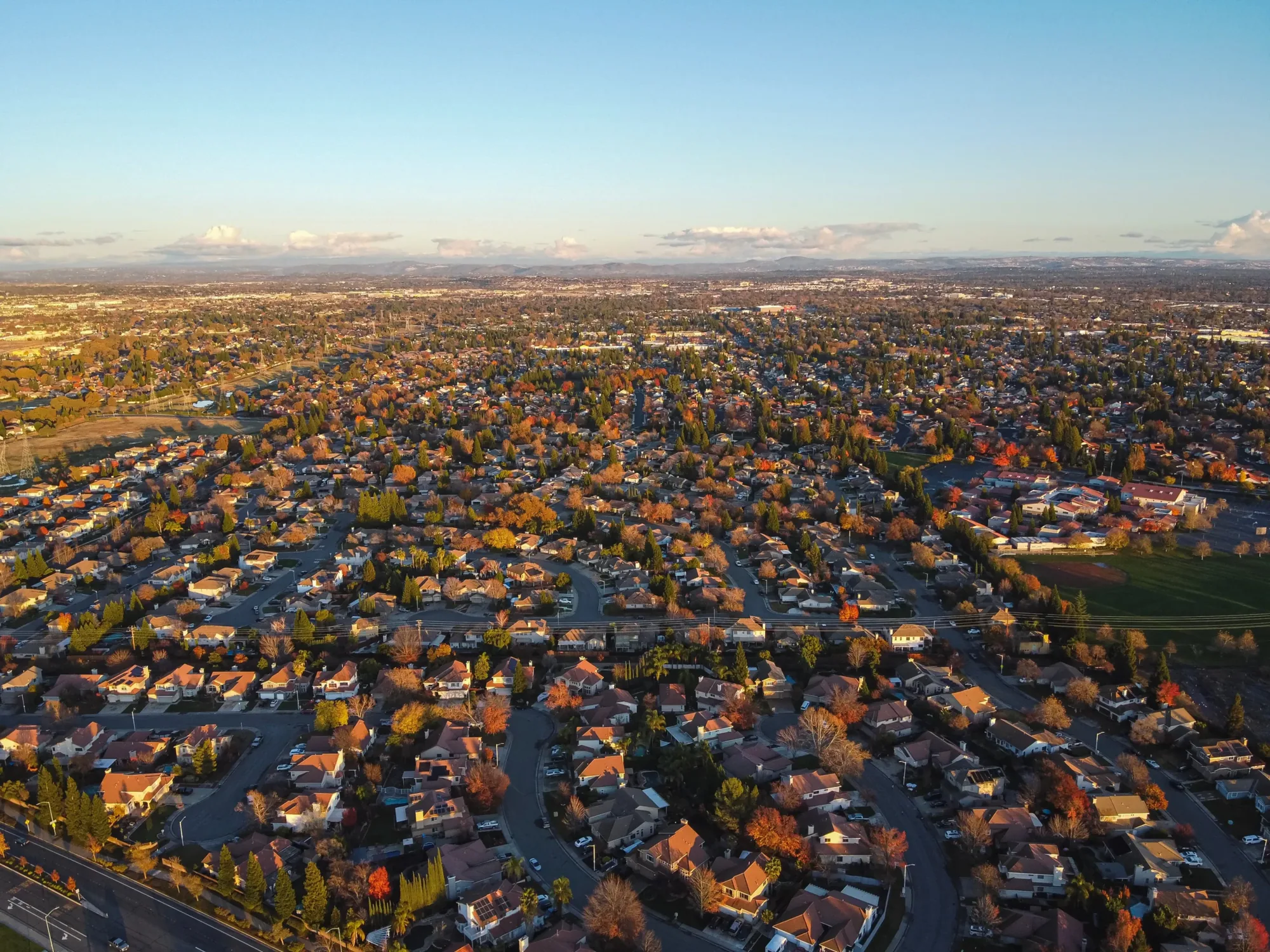 Aerial view of Roseville, California